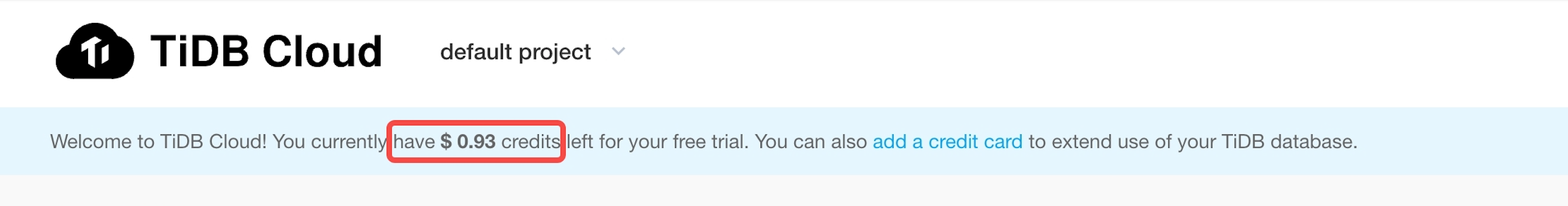 TiDB Cloud PoC Credits